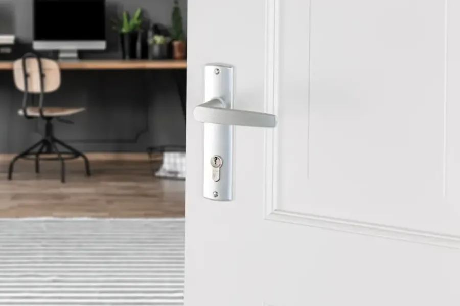 AXA langschild binnendeur aluminium kruk/cilinder 72 mm Hot