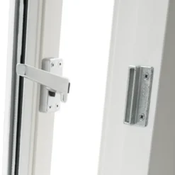 AXA raamsluiting met drukknop links aluminium buitendraaiend New