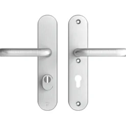 AXA veiligheidsbeslag Oval achterdeur aluminium langschild met SKG 3-sterren 72 mm Best