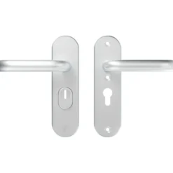 AXA veiligheidsbeslag Oval achterdeur aluminium kortschild met SKG 3-sterren 52 mm Outlet