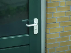AXA veiligheidsbeslag Oval achterdeur aluminium kortschild met SKG 3-sterren 52 mm Outlet