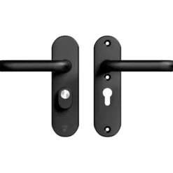 AXA veiligheidsbeslag Oval achterdeur zwart kortschild met SKG 3-sterren 52 mm New