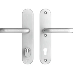 AXA veiligheidsbeslag Oval achterdeur aluminium langschild met SKG 3-sterren 92 mm Sale