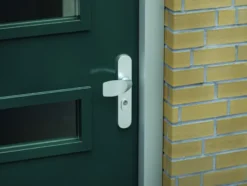 AXA veiligheidsbeslag Oval voordeur aluminium langschild met SKG 3-sterren 72 mm Best