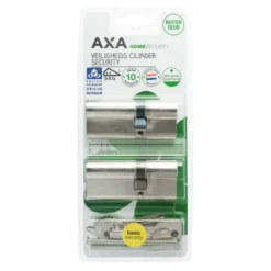 AXA veiligheidscilinder security 30-45mm SKG** gelijksluitend 2 stuks New