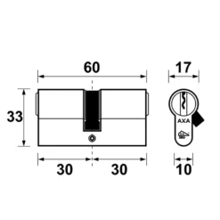 AXA veiligheidscilinder security 30-30mm SKG** gelijksluitend 2 stuks Sale