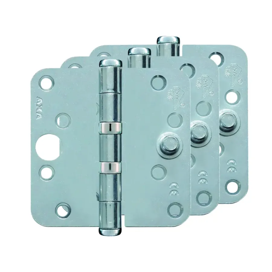 AXA Veiligheidsscharnier kogellager afgeronde hoeken SKG 3-sterren verzinkt 89x89 mm 3 stuks New