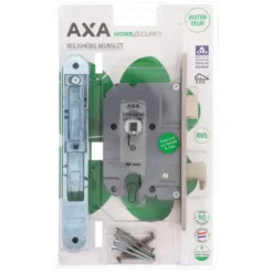 AXA veiligheidsslot 7421 met haakschoot incl sluitkom pc55 rechte voorplaat rvs SKG** Sale