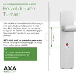 AXA vrij- en bezetslot met beslag aluminium Clearance