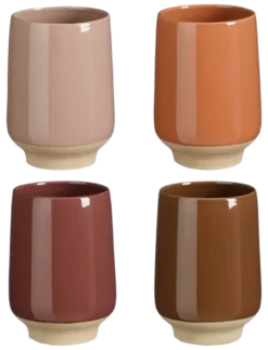 Beker donker paars donker roze donker bruin donker geel - h12xd8cm