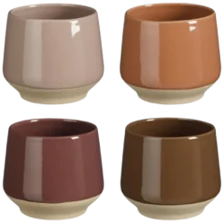 Beker donker rood donker grijs licht roze donker bruin - h7xd7cm