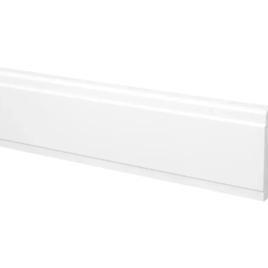 Geen Belegstuk grenen wit gelakt 16x90mm 270cm