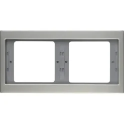 Berker K5 Afdekraam 2-voudig RVS
