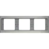 Berker K5 Afdekraam 3-voudig RVS Hot