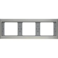 Berker K5 Afdekraam 3-voudig RVS Hot