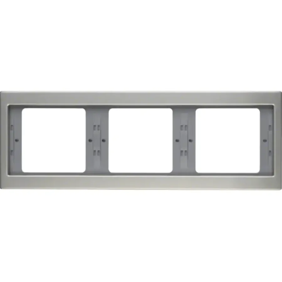 Berker K5 Afdekraam 3-voudig RVS Hot