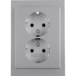 Berker K5 Dubbel Stopcontact Geaard RVS Online