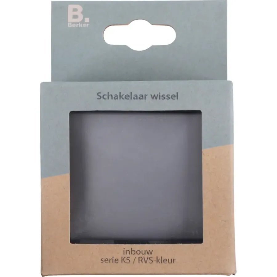 Berker K5 Wisselschakelaar RVS Outlet