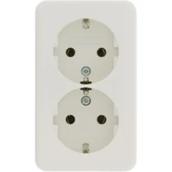Berker Opbouw Dubbel Stopcontact Wit Clearance