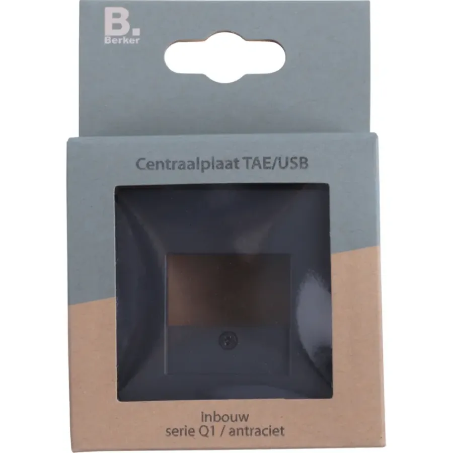 Berker Q1 Afdekplaat USB Antraciet New