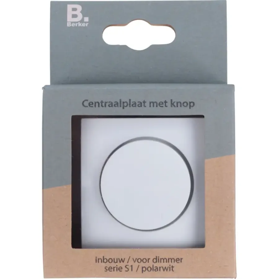 Berker S.1 Centraalplaat met Dimmerknop Wit Best