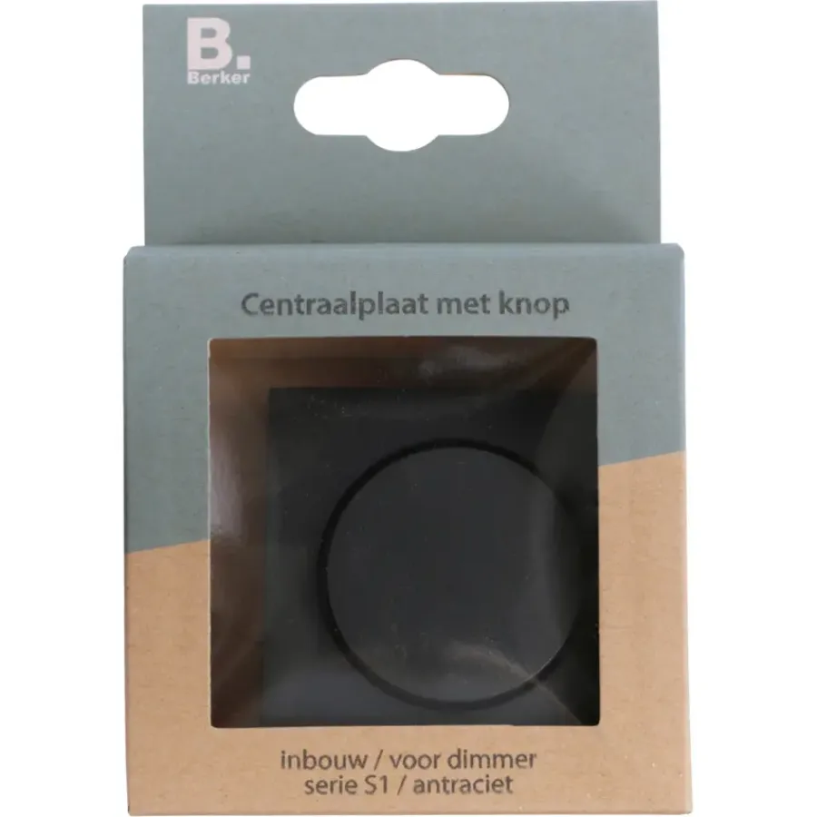 Berker S.1 Centraalplaat met Dimmerknop antraciet Discount