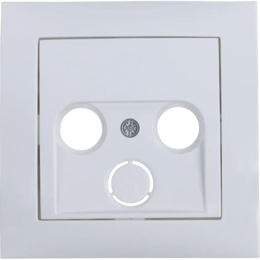 Berker S1 Centraalplaat Radio/TV Wit Hot