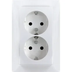 Berker S.1 Dubbel Geaard Stopcontact Wit Hot