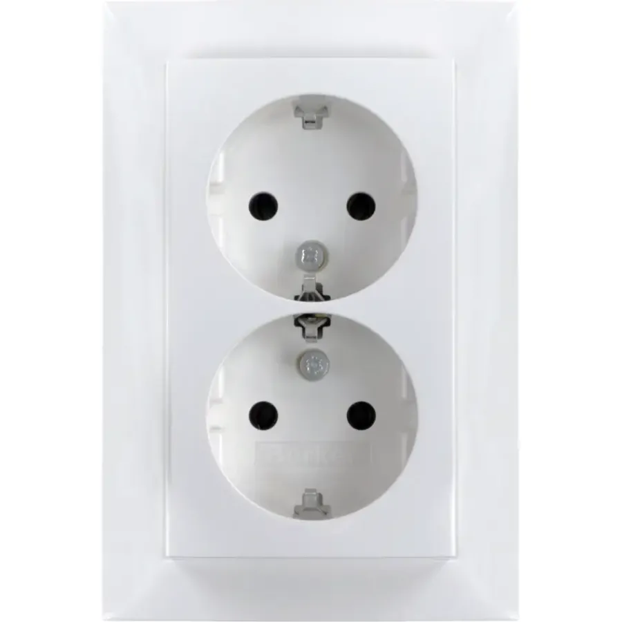 Berker S.1 Dubbel Geaard Stopcontact Wit Hot