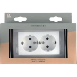 Berker S.1 Dubbel Geaard Stopcontact Wit Hot