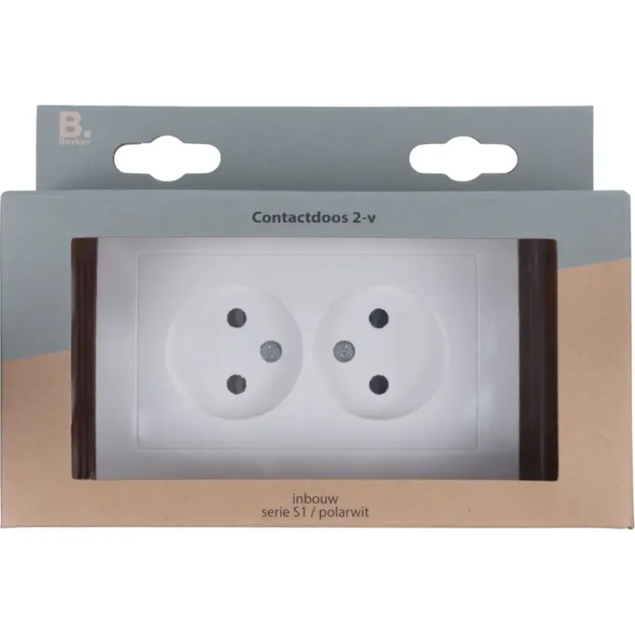 Berker S.1 Dubbel Stopcontact Wit Clearance