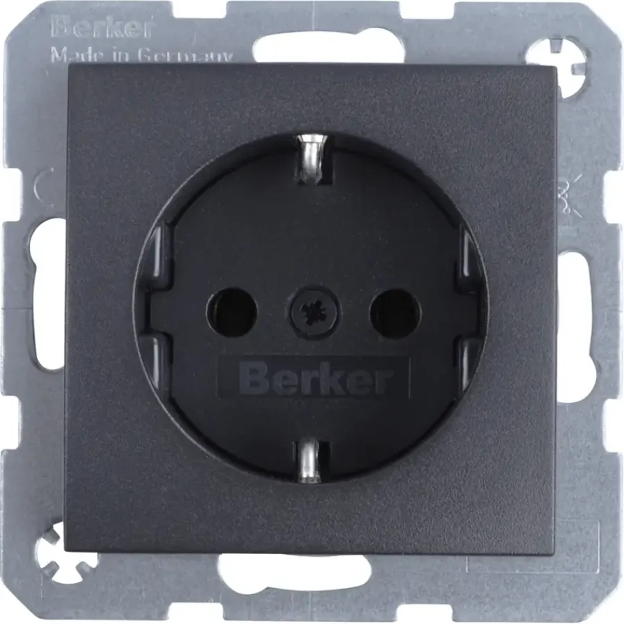 Berker S.1 enkel geaard stopcontact antraciet Best