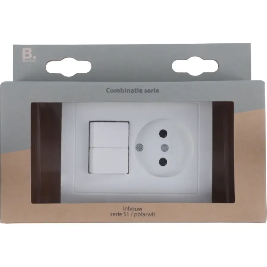 Berker S.1 stopcontact met serieschakelaar wit Sale