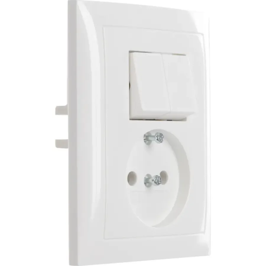 Berker S.1 stopcontact met serieschakelaar wit Sale