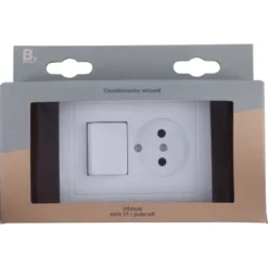 Berker S.1 stopcontact met wisselschakelaar wit Discount