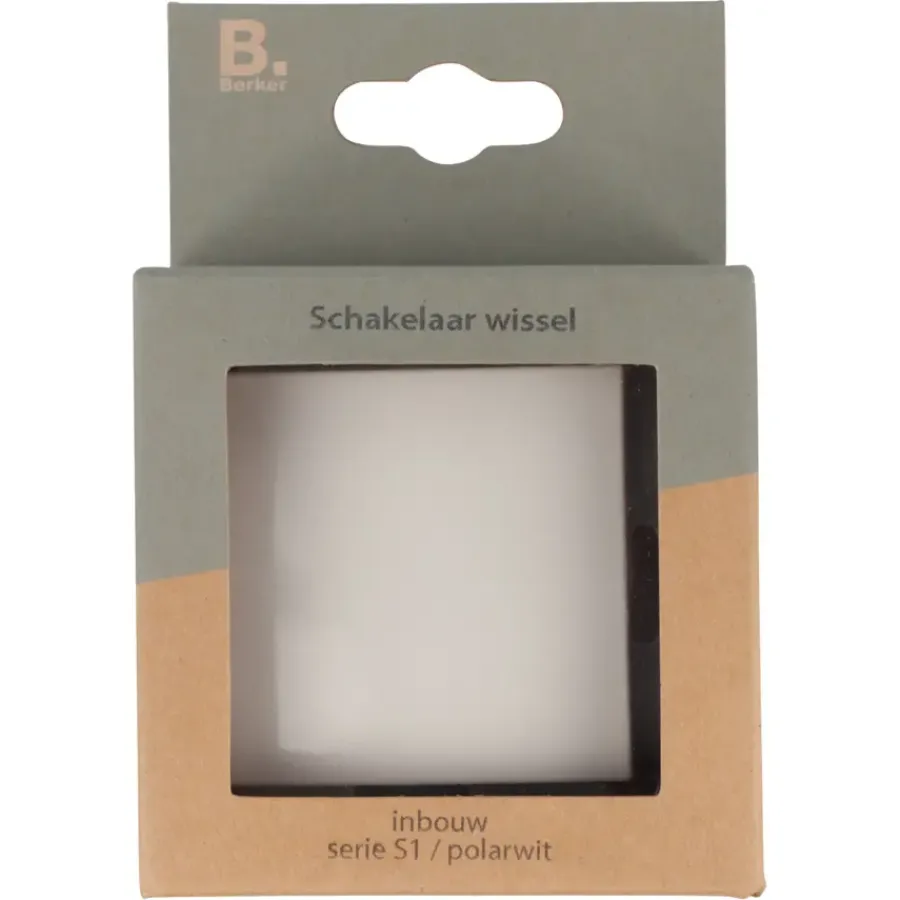 Berker S.1 wisselschakelaar wit Hot