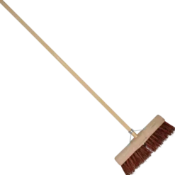 Bezem natuurvezel 45 cm met steel 160 cm