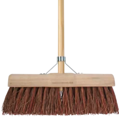 Bezem natuurvezel 45 cm met steel 160 cm