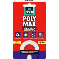 Bison Polymax high tack express montagetape wit Discount