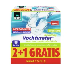 Bison vochtvreter ambiance magneet navulling 450 g