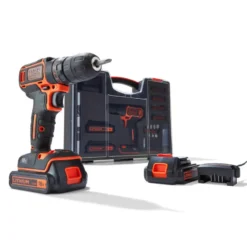 BLACK+DECKER accuboormachine BDC718AS2O-QW + 80-delige accessoireset Discount