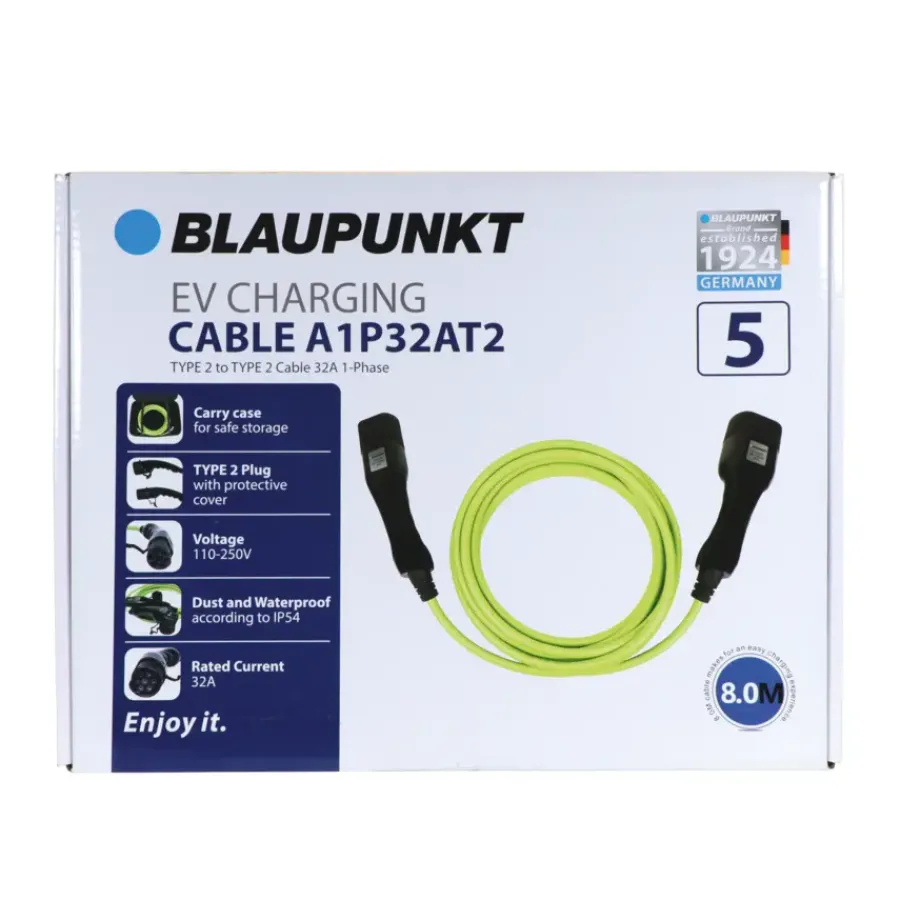 Blaupunkt Electric Verhicle 1 Fase laadkabel 32Ah capaciteit Best