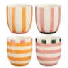Bliss beker roze oranje - h9,5xd9cm