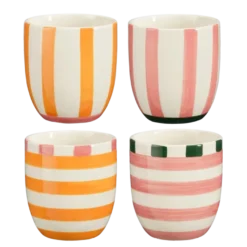 Bliss beker roze oranje - h9,5xd9cm