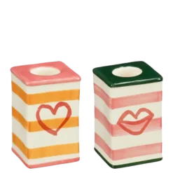 Bliss kandelaar roze oranje - l5xb5xh8cm