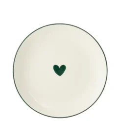 Bord hart groen - h1,5xd20,5cm