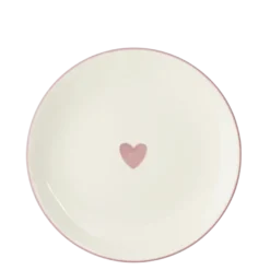 Bord hart roze - h1,5xd20,5cm