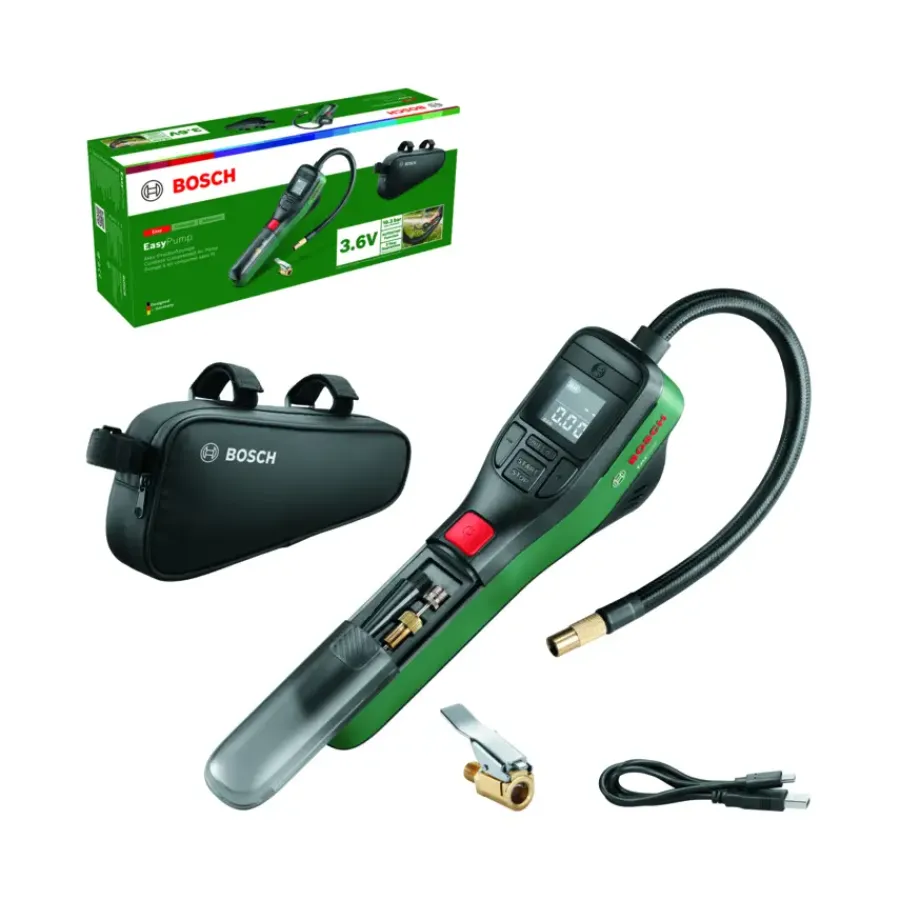 Bosch EasyPump accupomp incl 3 ventielen en handige fietstas Best