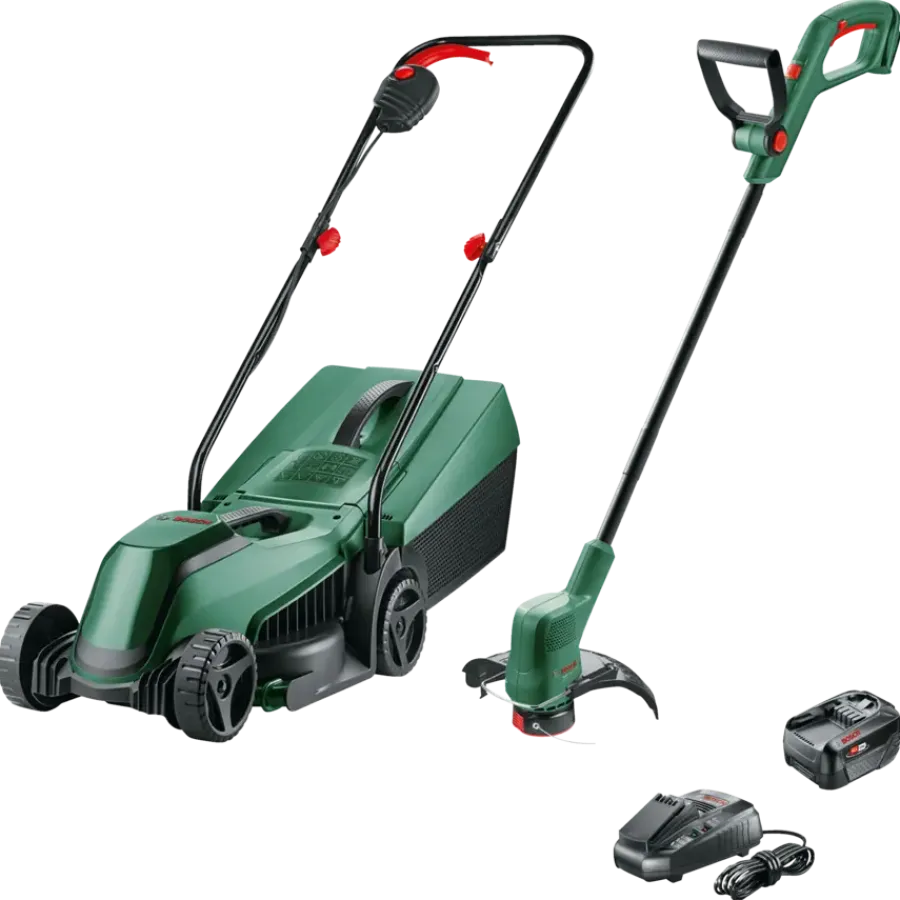 Bosch 18V grasmaaier EasyMower + trimmer EasyGrassCut (incl. 4.0Ah accu + lader) Best