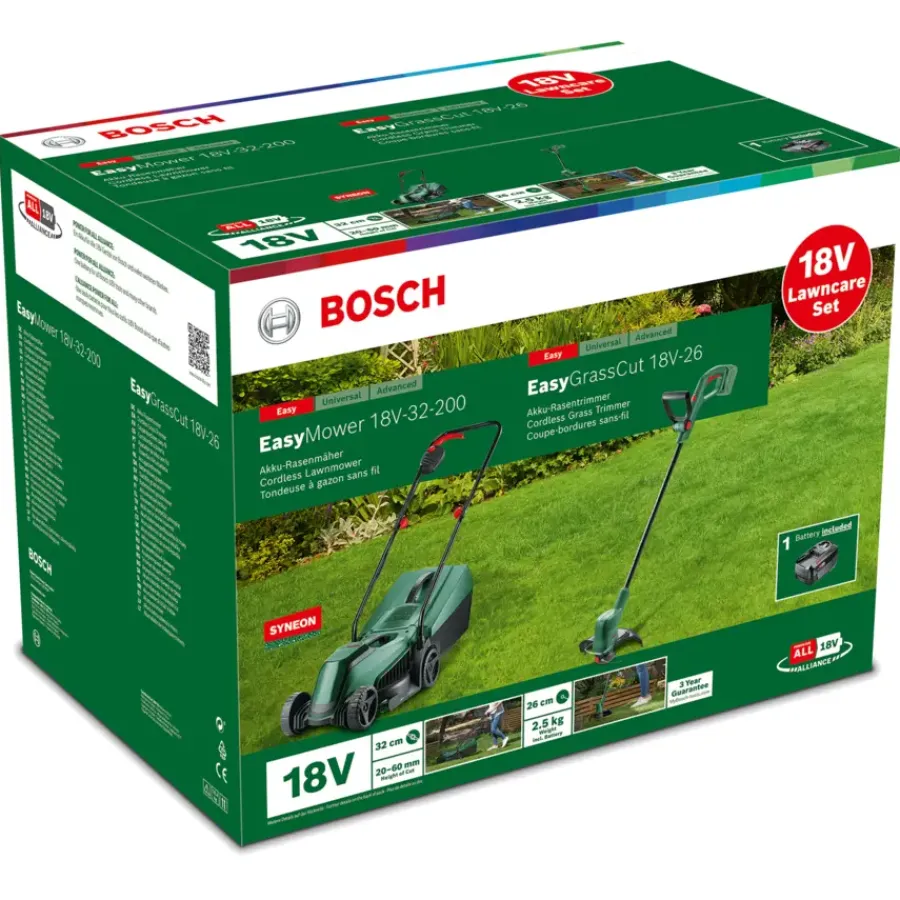 Bosch 18V grasmaaier EasyMower + trimmer EasyGrassCut (incl. 4.0Ah accu + lader) Best